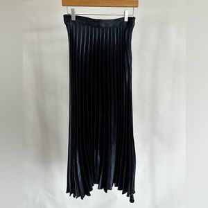 Sandro Yoona Metallic Pleated Midi Skirt